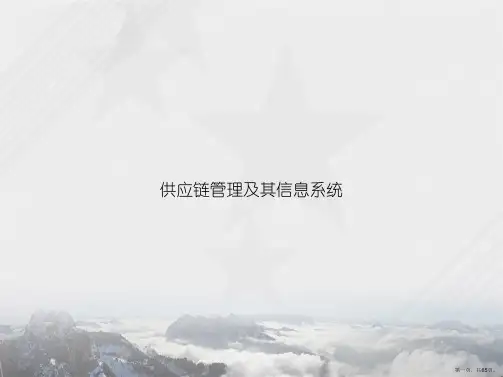 供应链管理及其信息系统讲课文档