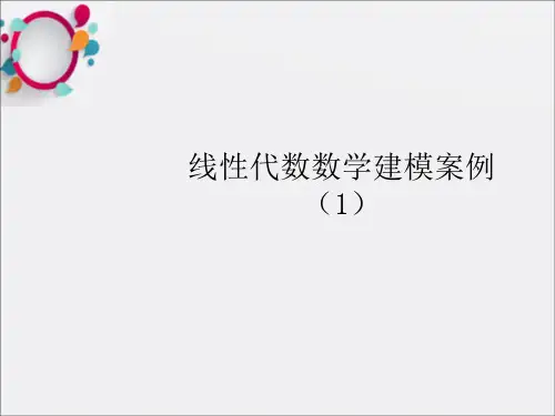 线性代数数学建模案例