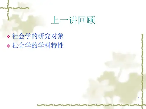 社会学研究的基本范式