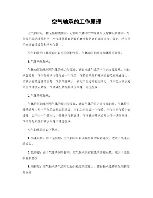 空气轴承的工作原理