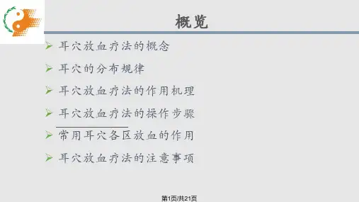 耳穴放血疗法PPT课件