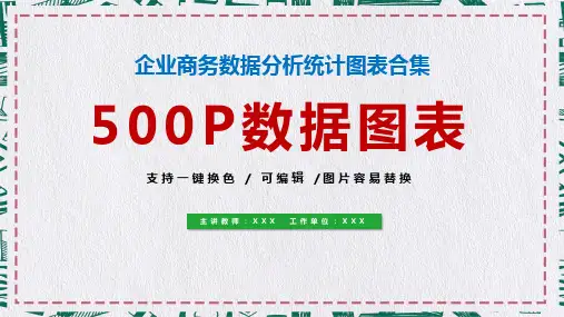 500页微立体商务汇报数据分析统计图表课件PPT模板