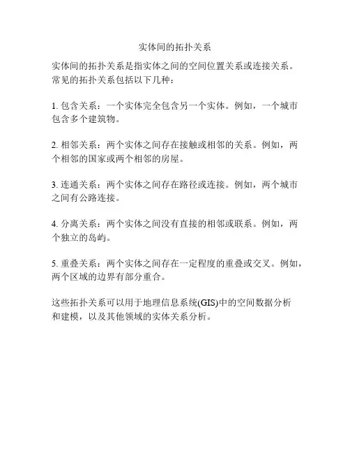 实体间的拓扑关系