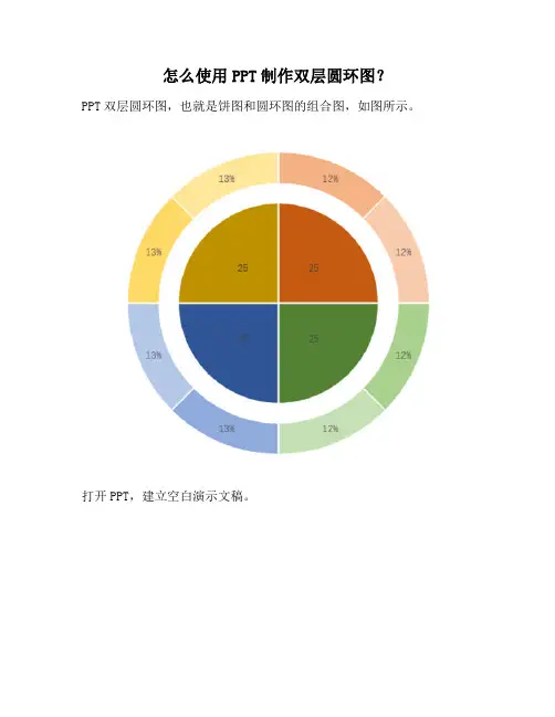 【PPT实用技巧】怎么使用PPT制作双层圆环图？