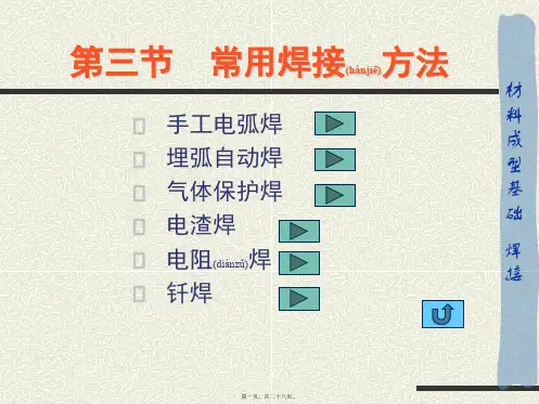 【材料课件】3常用焊接方法(PPT)