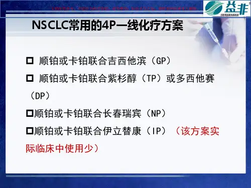 非小细胞肺癌化疗方案对比课件
