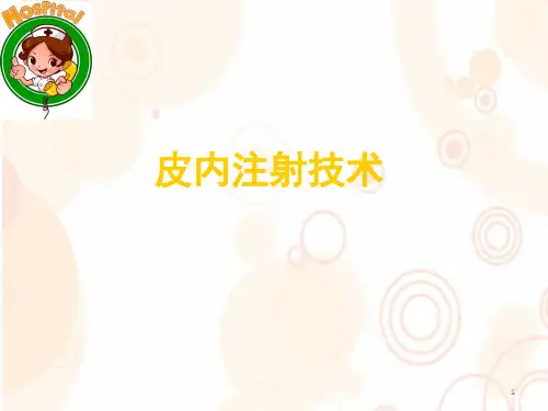 皮内注射PPT参考课件