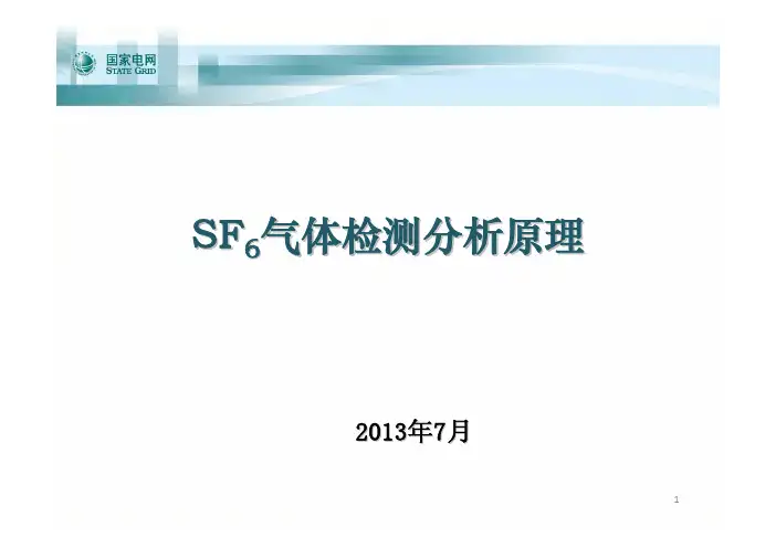 SF6气体检测课件-检测分析原理汇编