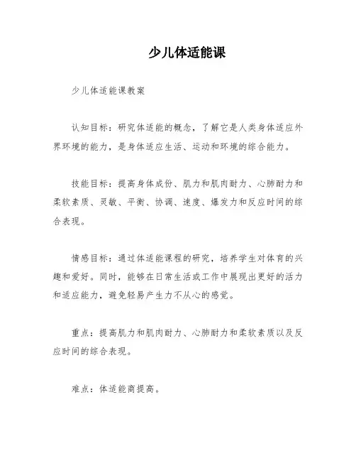 少儿体适能课