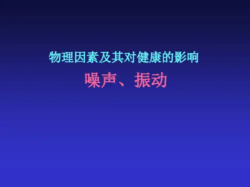 物理因素及其对健康的影响噪音振动