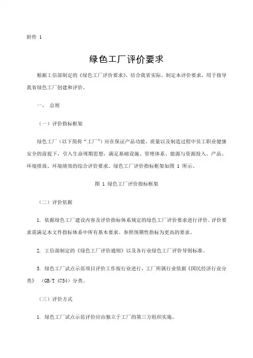 绿色工厂评价要求 (1)