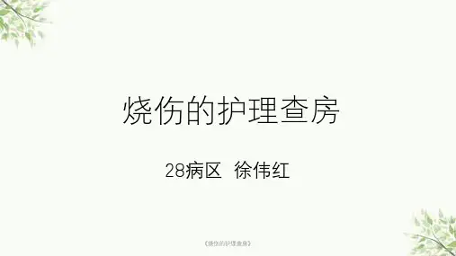 《烧伤的护理查房》课件