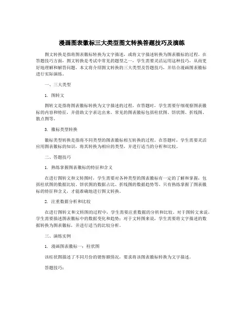 漫画图表徽标三大类型图文转换答题技巧及演练