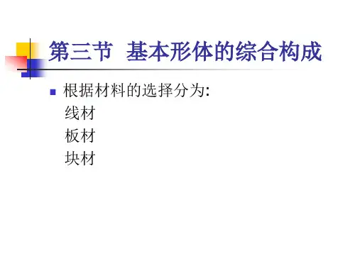立体构成--线材、板材、块材