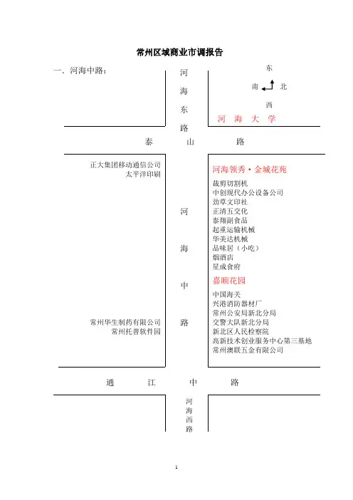 常州区域商业市调报告
