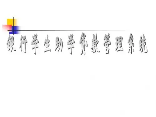 银行学生助学贷款管理系统幻灯片