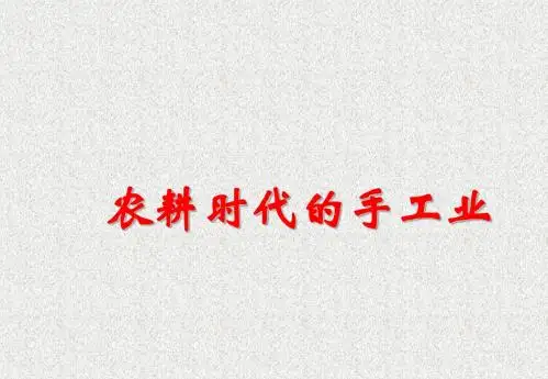 第4课农耕时代的手工业课件(08岳麓版必修2)1