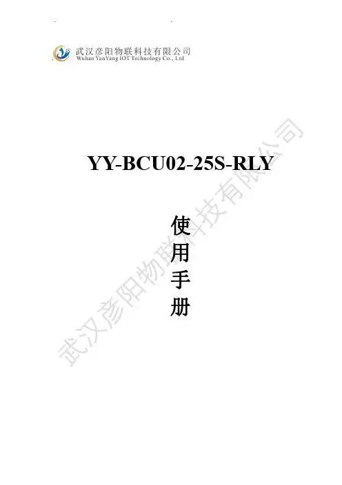 彦阳智能锂电池管理系统（BMS）YY-BCU02-25S-RLY使用手册说明书