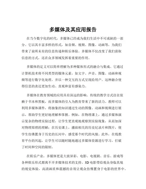 多媒体及其应用报告