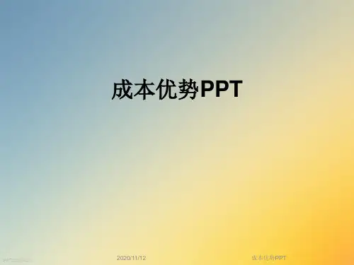 成本优势PPT