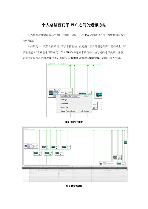 个人总结西门子PLC之间的通讯方法