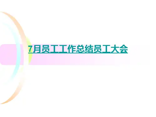 某公司员工工作总结员工大会(PPT 36页)