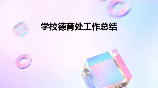 学校德育处工作总结PPT