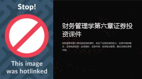 财务管理学第六章证券投资课件