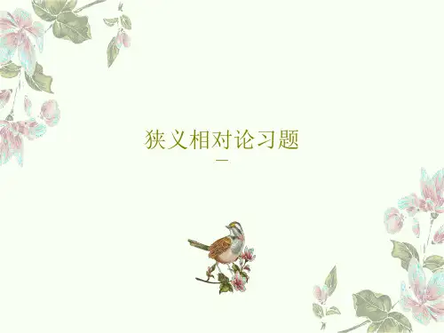 狭义相对论习题PPT17页