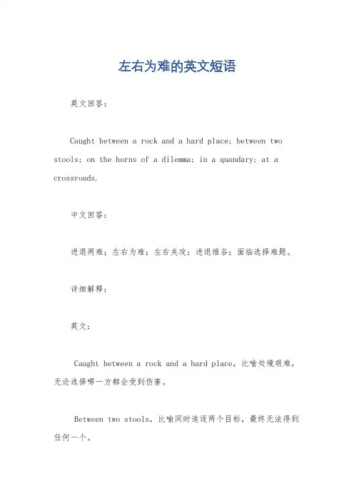 左右为难的英文短语