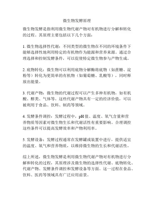 微生物发酵原理