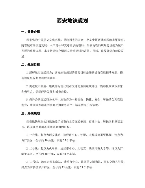 西安地铁规划