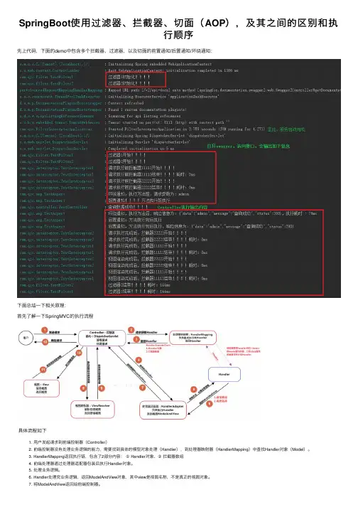 SpringBoot使用过滤器、拦截器、切面（AOP），及其之间的区别和执行顺序