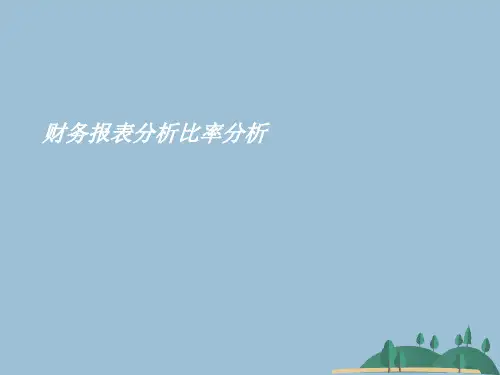 财务报表分析比率分析