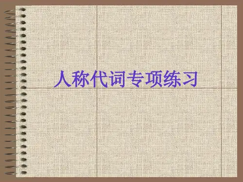 初一英语人称代词专题练习