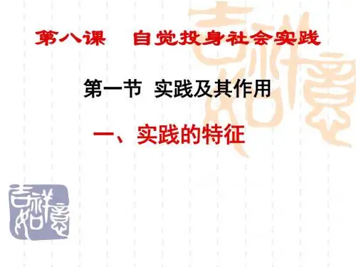 高二政治课件-实践的特征原创人教版 精品