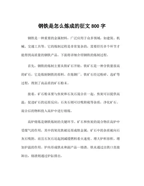 钢铁是怎么炼成的征文800字