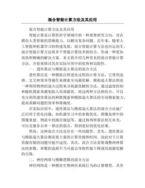 混合智能计算方法及其应用