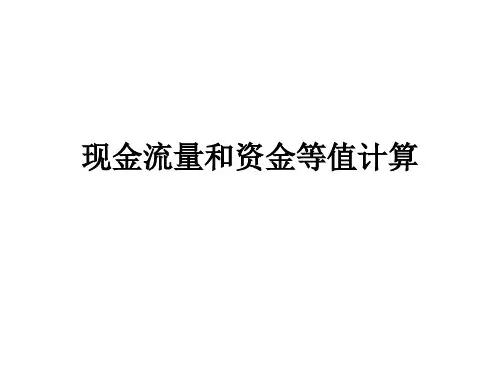 现金流量和资金等值计算