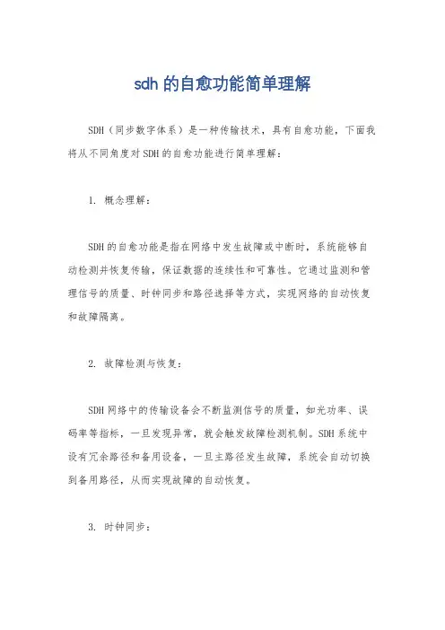 sdh的自愈功能简单理解
