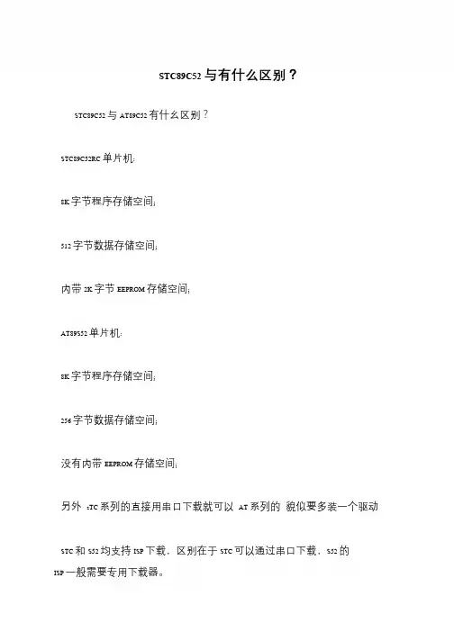 STC89C52与有什么区别？