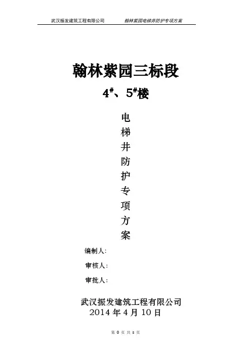 电梯井防护专项方案