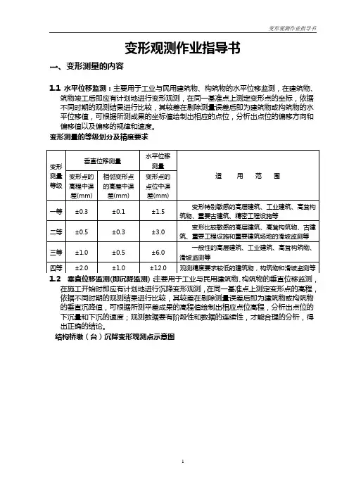 变形观测作业指导书--模板