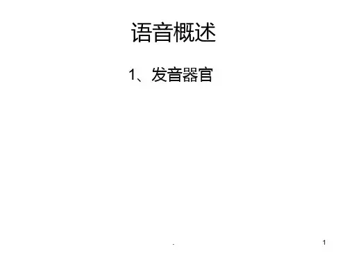 泰语中辅音和单元音PPT课件