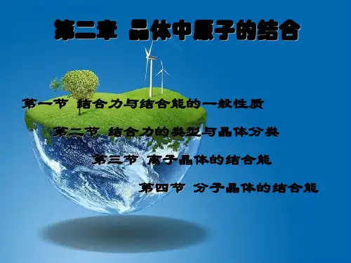课件：固体物理-第2章_晶体中原子的结合