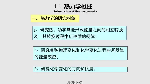热力学三大定律PPT课件