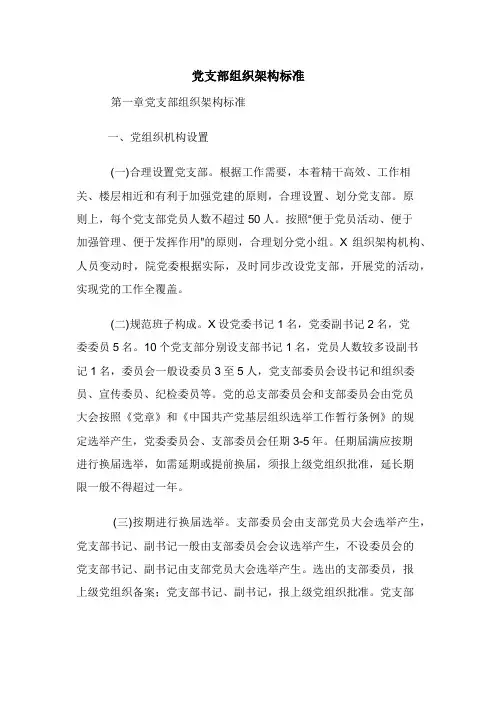 党支部组织架构标准
