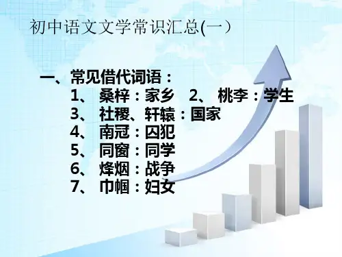 初中语文文学常识汇总 ppt课件