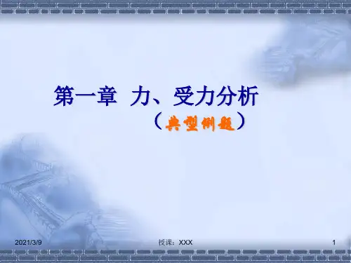 理论力学-第二篇--第一章--力、受力分析(典型例题)PPT课件