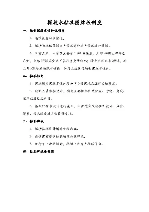 探放水钻孔图牌板制度